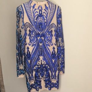 Royal Blue Sequin Dress